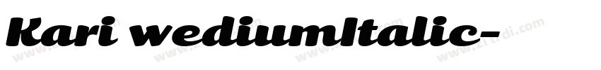 Kari wediumItalic字体转换